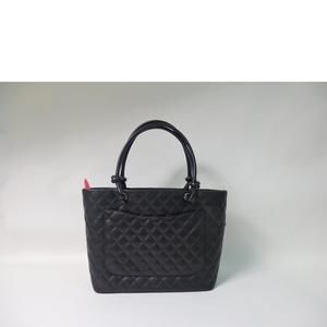 Chanel Cambon Calf Black Tote Line Skin Large Bag